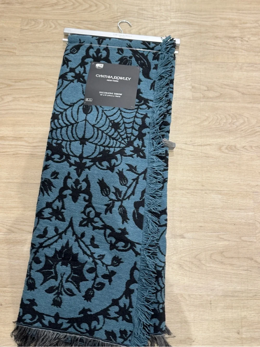 Cynthia Rowley Blue & Black Decorative Throw